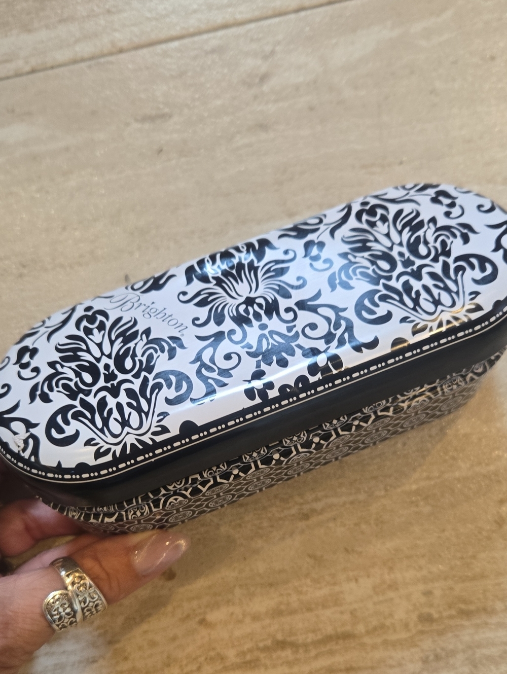Brighton Black/White Design Print Sunglasses Tin